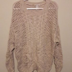 Oversized loose cable knit sweater American Rag